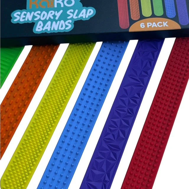 KAIKO Sensory Slap Band - Textured Silicone Vibrant 6pk