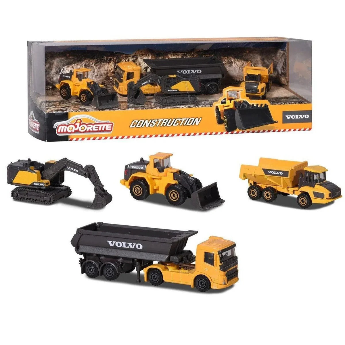 Majorette Construction Volvo 4pc Gift Pack