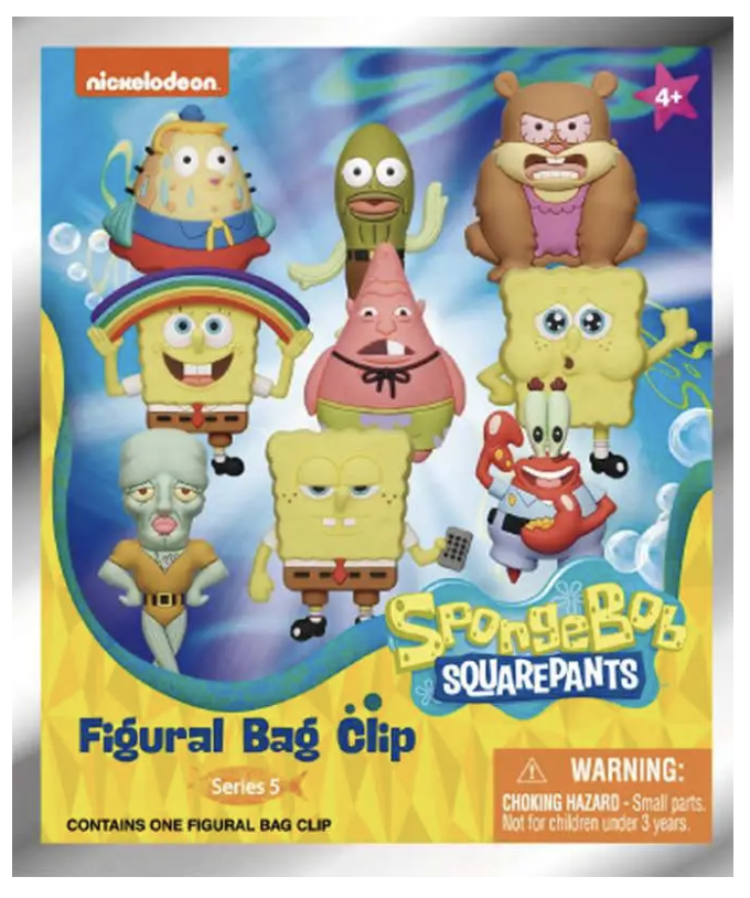 SpongeBob 3D Figural Bag Clip Mystery Bag Series 5