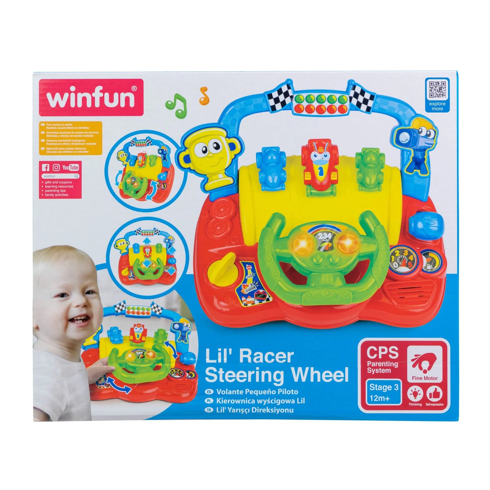 Winfun Lil' Racer Steering Wheel Req 3 AAA Batteries