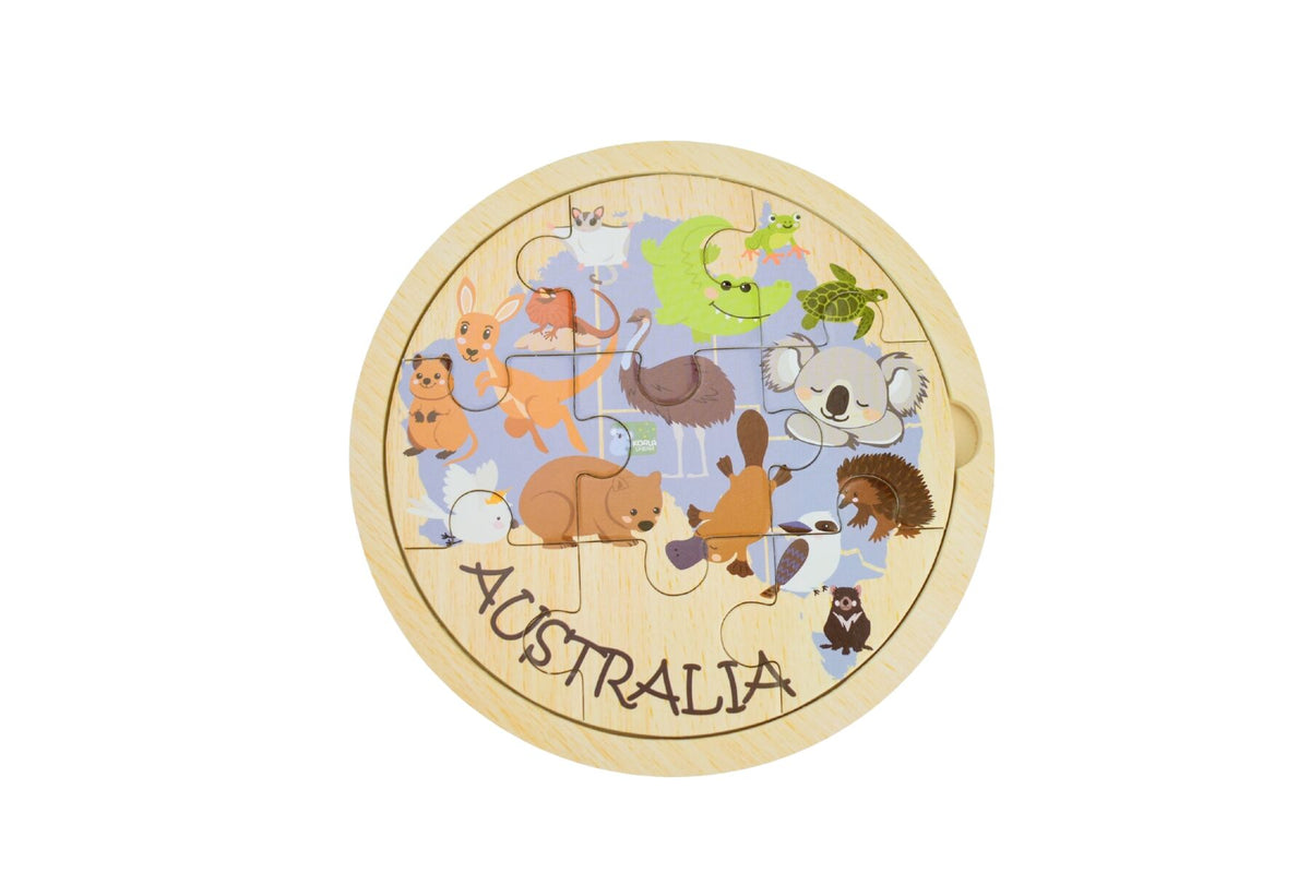Bush Buddies 9pc Jigsaw Puzzle - Map of Australia