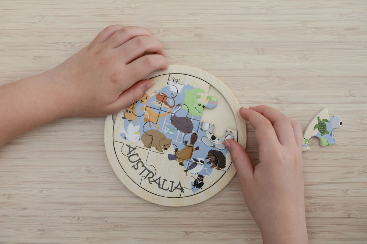 Bush Buddies 9pc Jigsaw Puzzle - Map of Australia