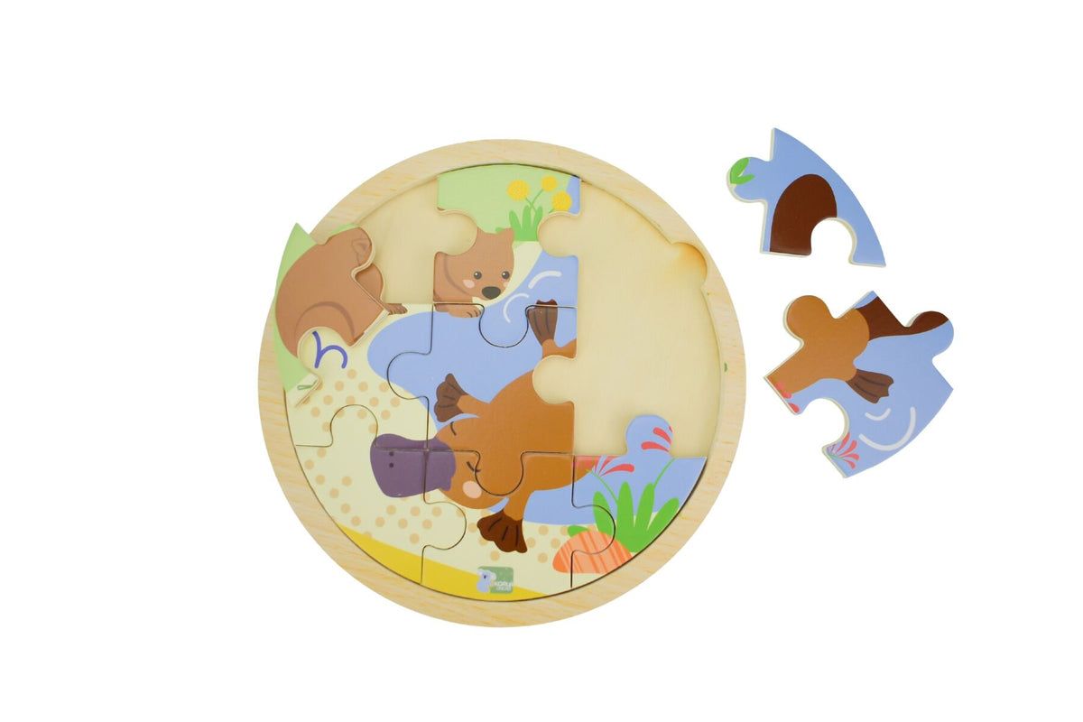 Bush Buddies 9pc Jigsaw Puzzle - Platypus &amp; Wombat