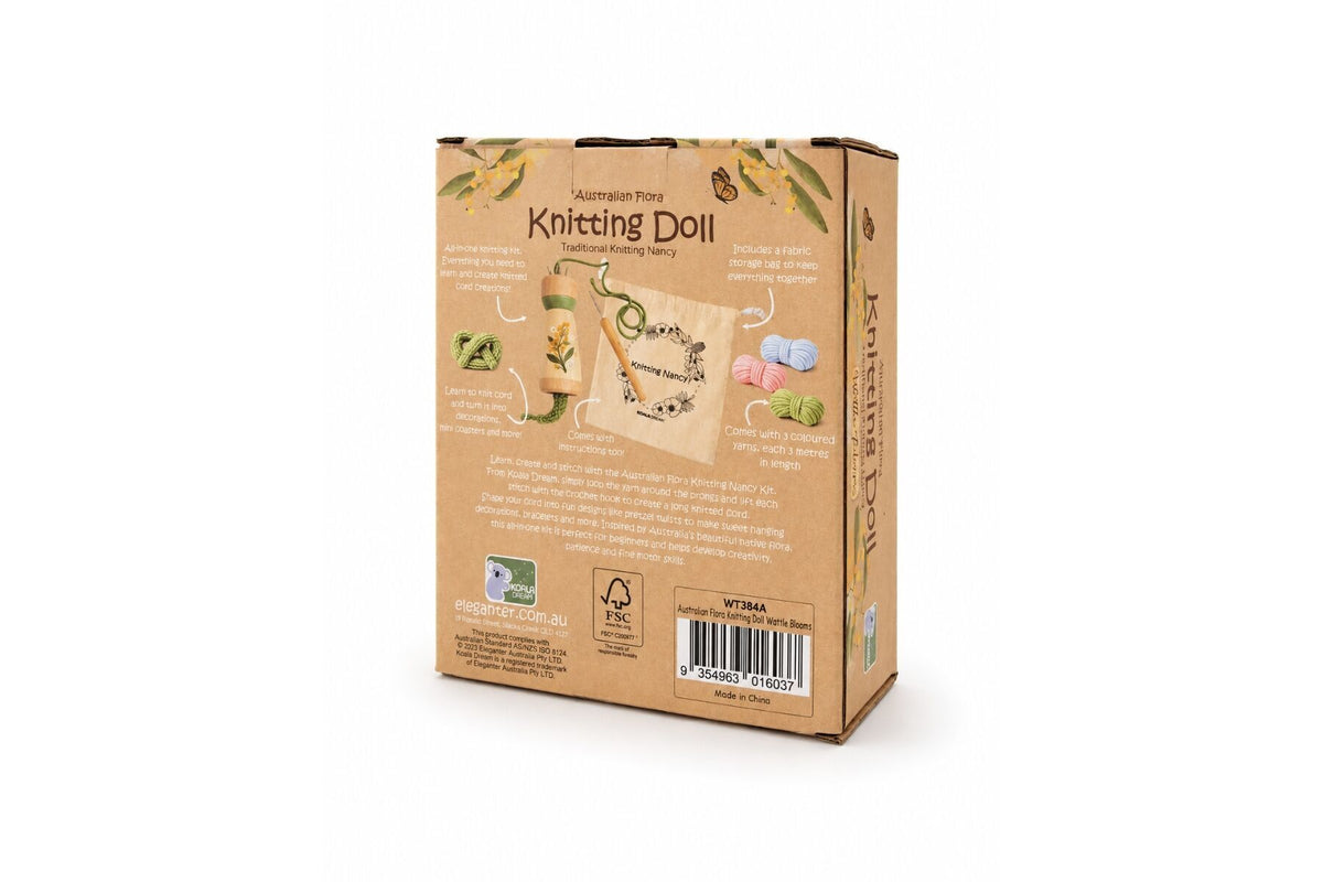Australian Flora Knitting Nancy Doll - Wattle Blooms