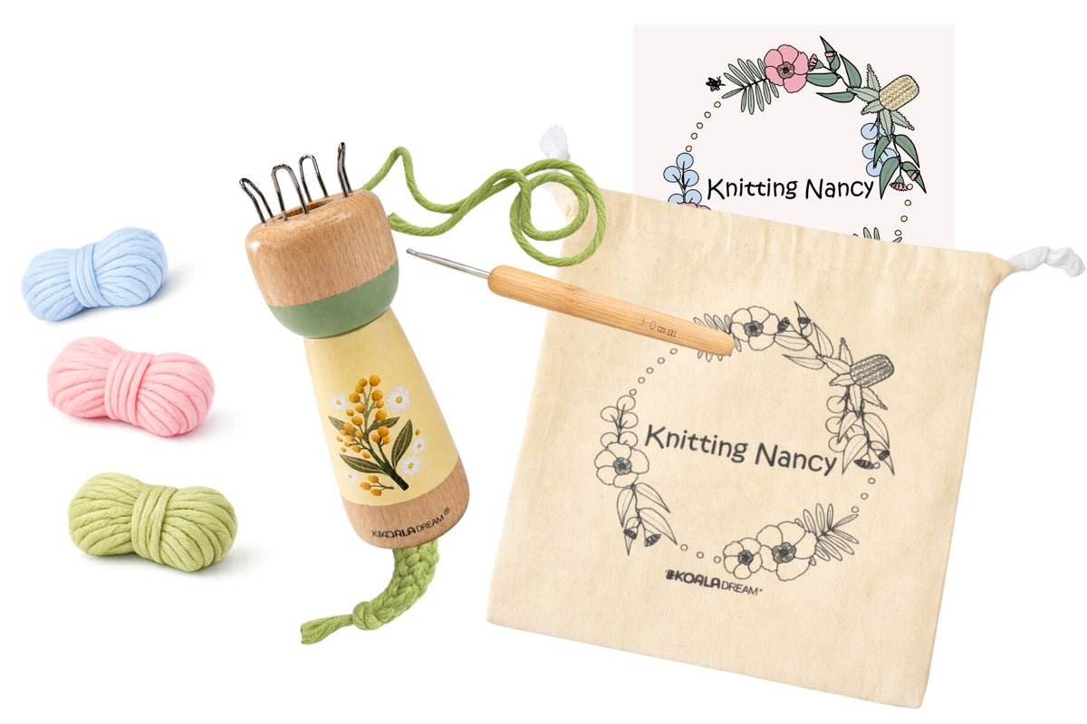 Australian Flora Knitting Nancy Doll - Wattle Blooms