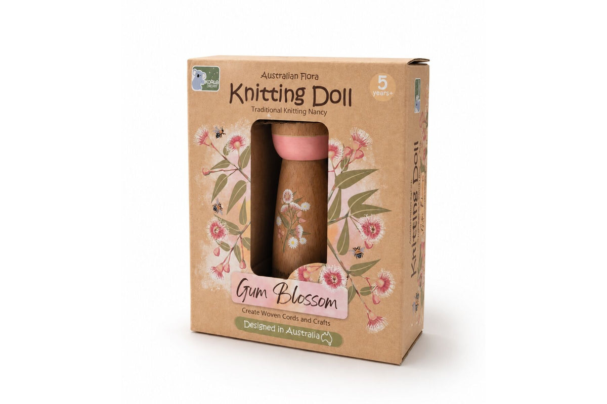 Australian Flora Knitting Nancy Doll - Gum Blossom