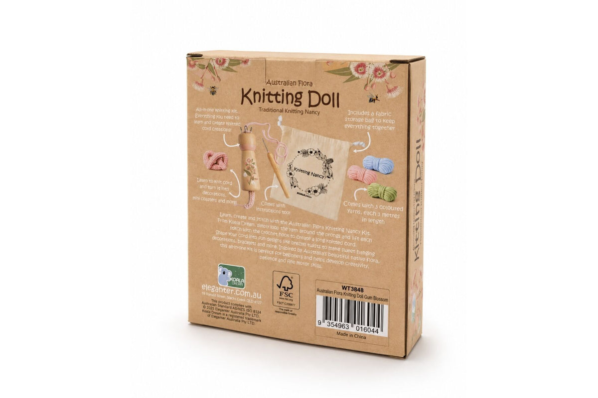 Australian Flora Knitting Nancy Doll - Gum Blossom
