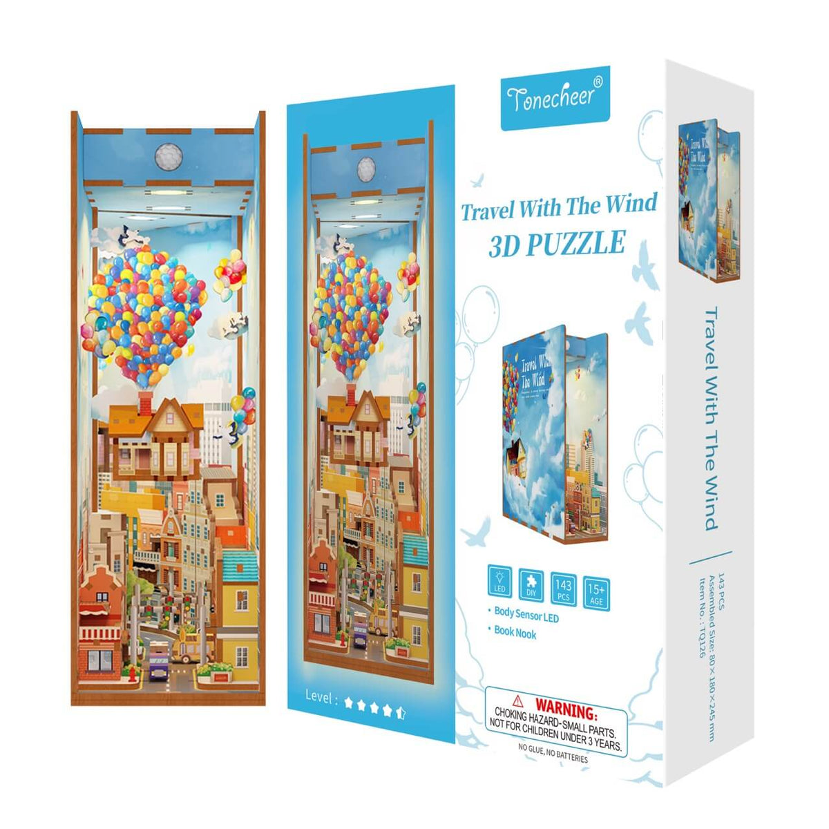 Tonecheer Travel With The Wind 3D Puzzle req 3 x AA batteries