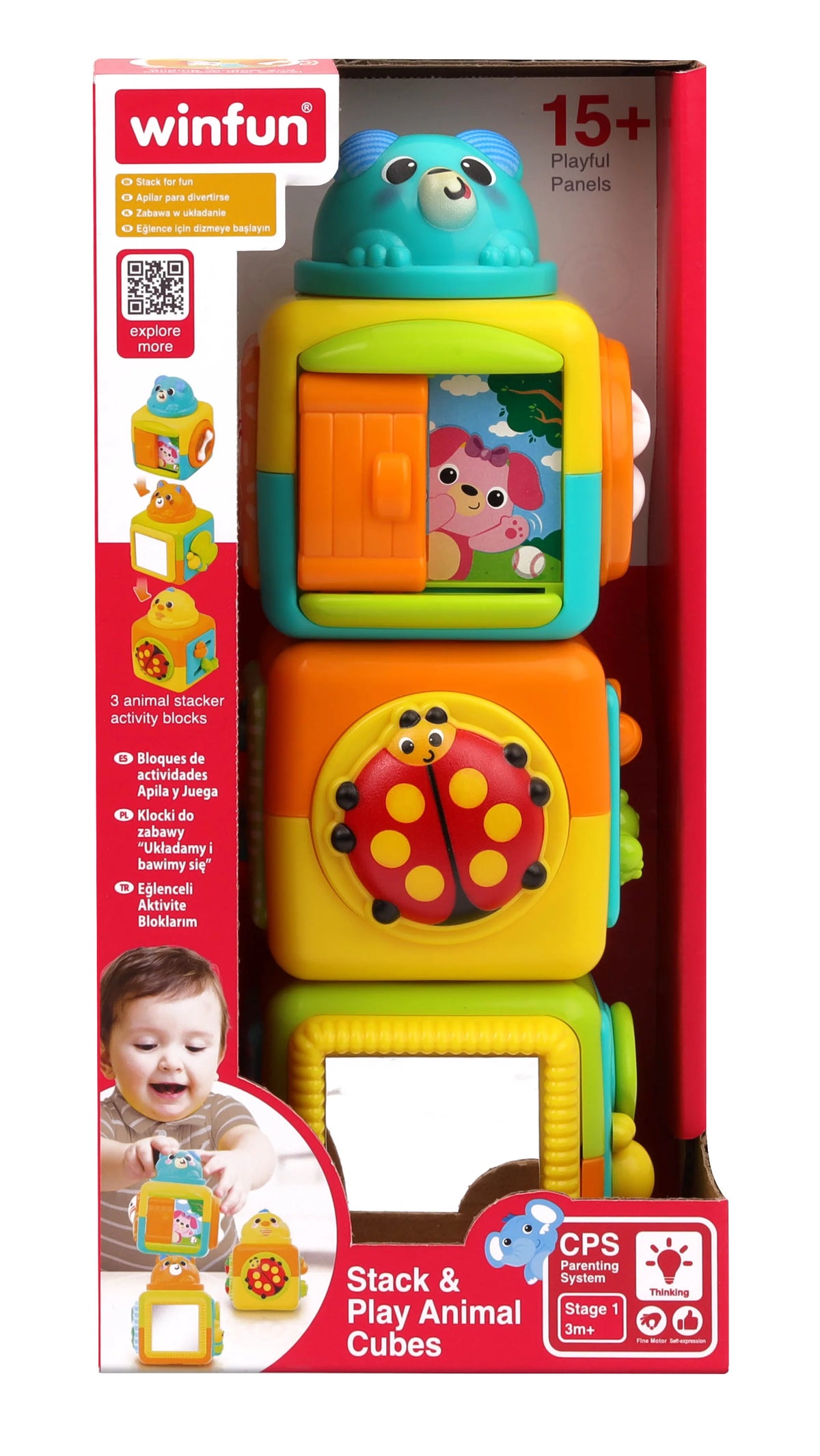 Winfun Stack &amp; Play Activity Animal Cubes