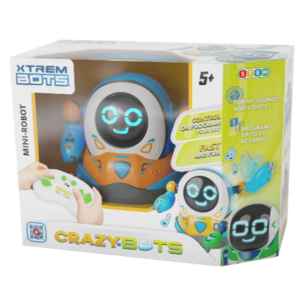 XTrembots Crazy Bots Mini R/C Robot - Roll req 4 x AA batteries