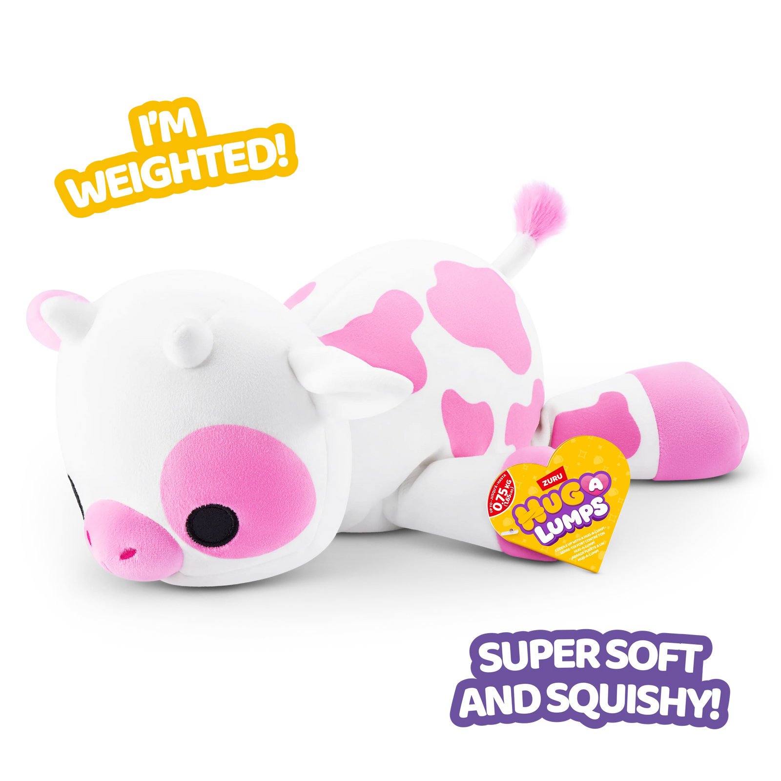 Zuru Hug A Lumps S2 Medium Weighted Plush - Clover Cow