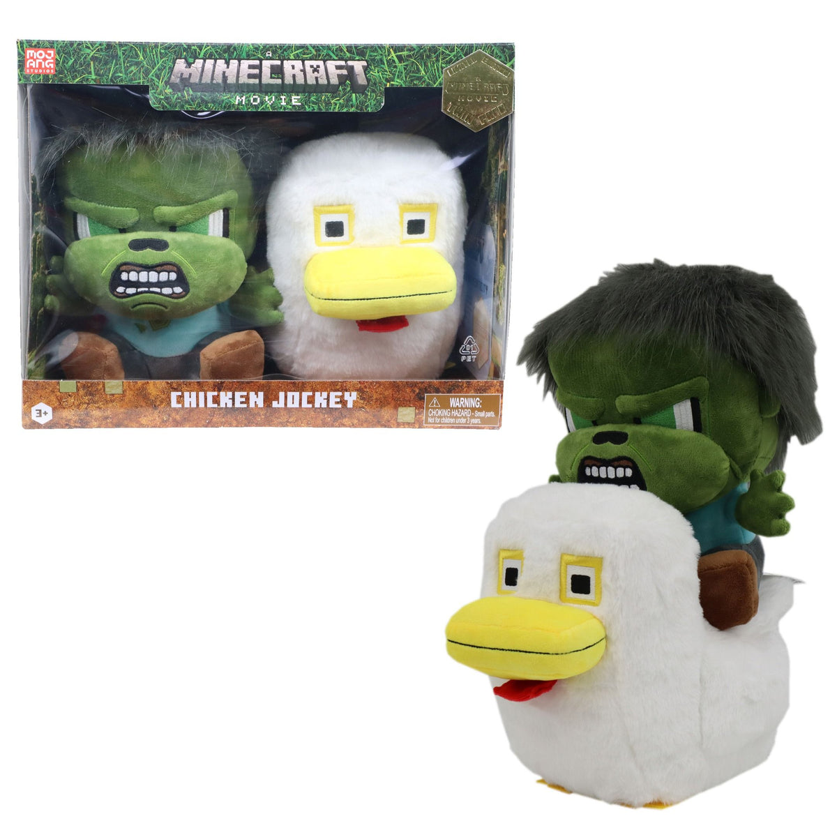 A Minecraft Movie Chicken Jockey Plush Twin Pack