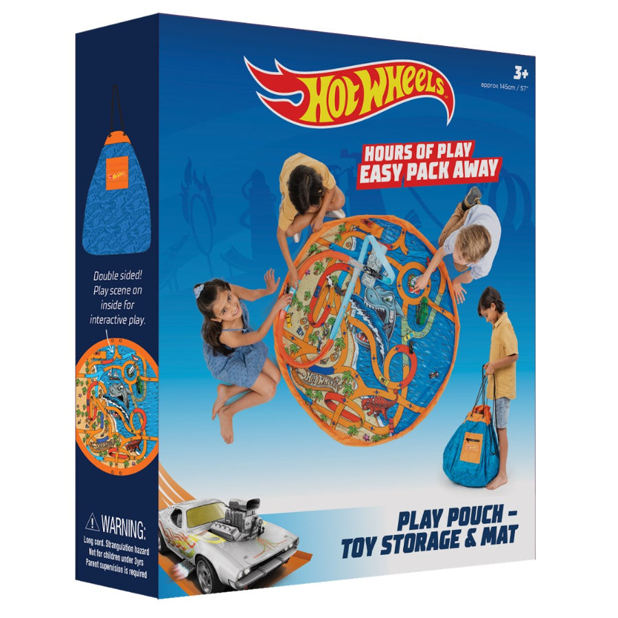 Hot Wheels Play Pouch -Toy Storage Bag & Mat