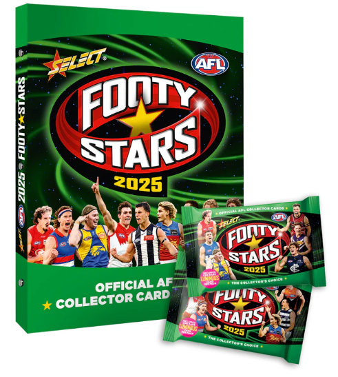 Select Footy Stars 2025 AFL Collector Card Album with Booster Pack
