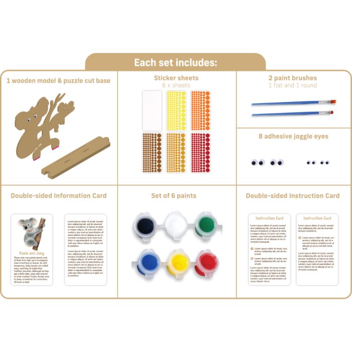 Australian Geographic Create Your Own Wooden - Koala &amp; Joey