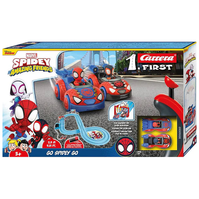 Carrera First 1st Spidey and Amazing Friends Slot Car Set Req 4x C Batteries