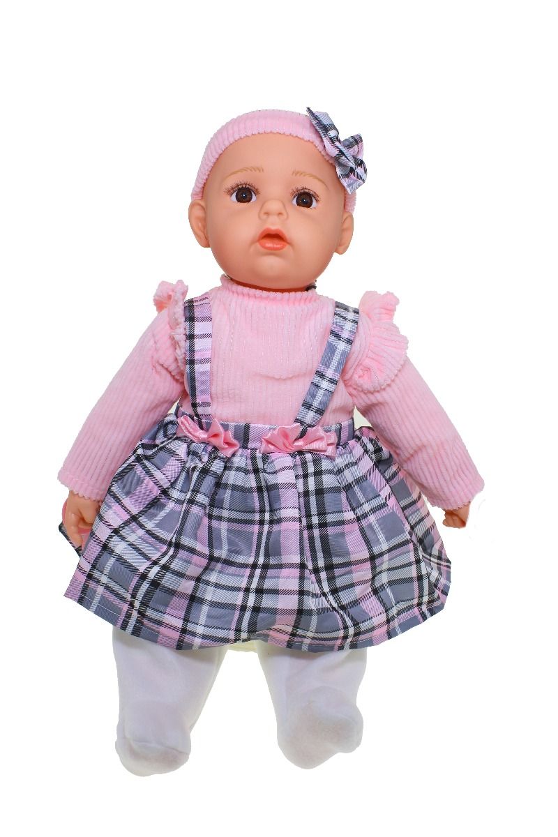 Baby Doll HARPER Pink Tartan Outfit