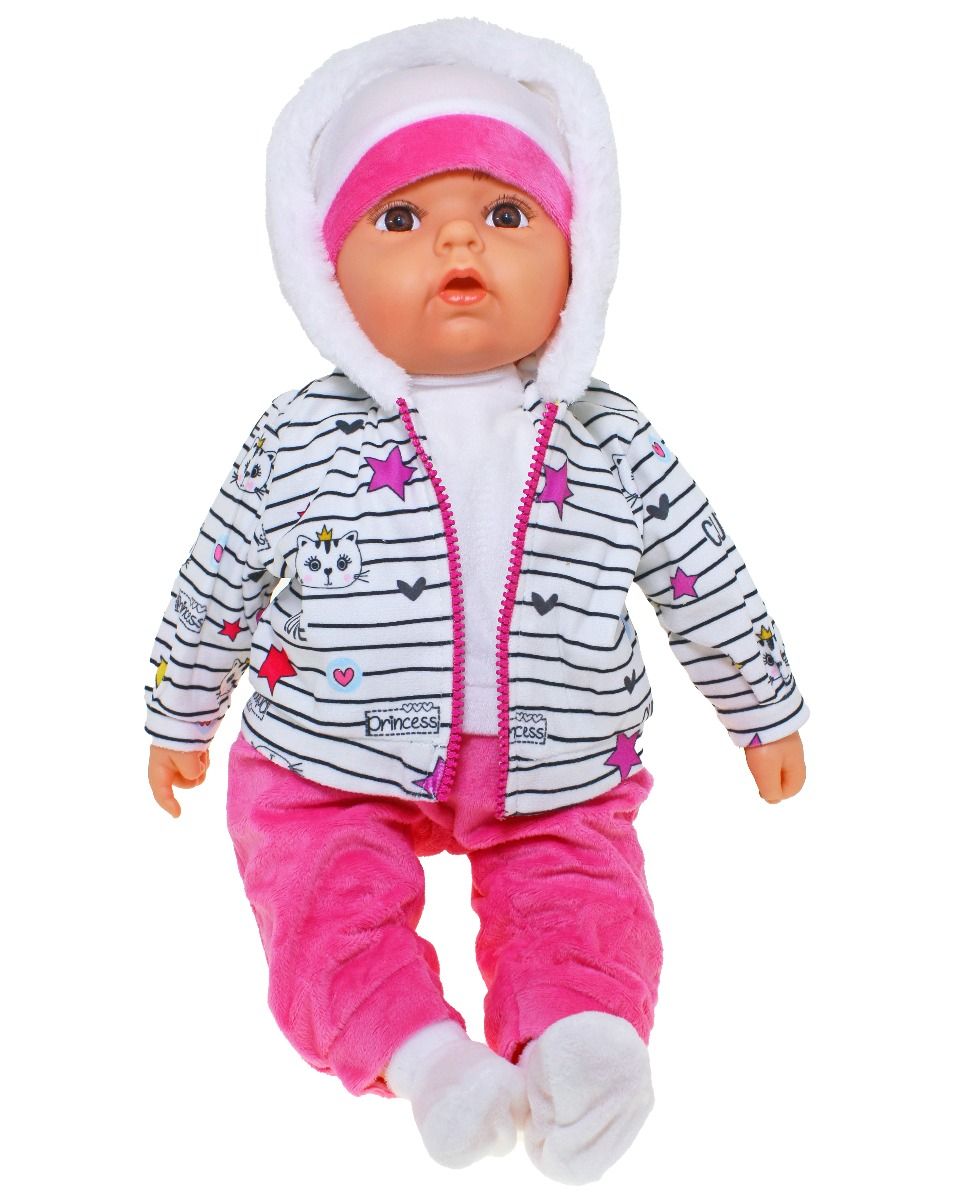 Baby Doll ISABELLA White Pussycat Jacket &amp; Beanie