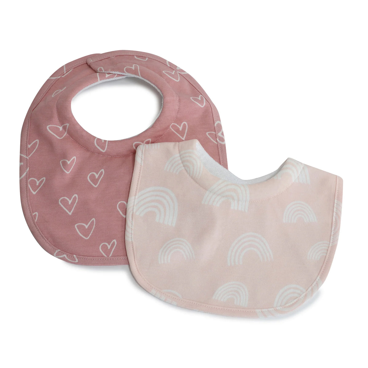 Bubba Blue Nordic 2pk Dribble Bib Dusty Berry / Rose