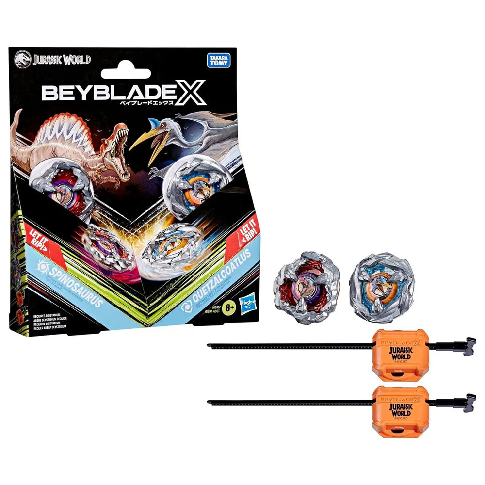 Beyblade X Jurassic World Spinosaurus vs Quetzalcoatlus