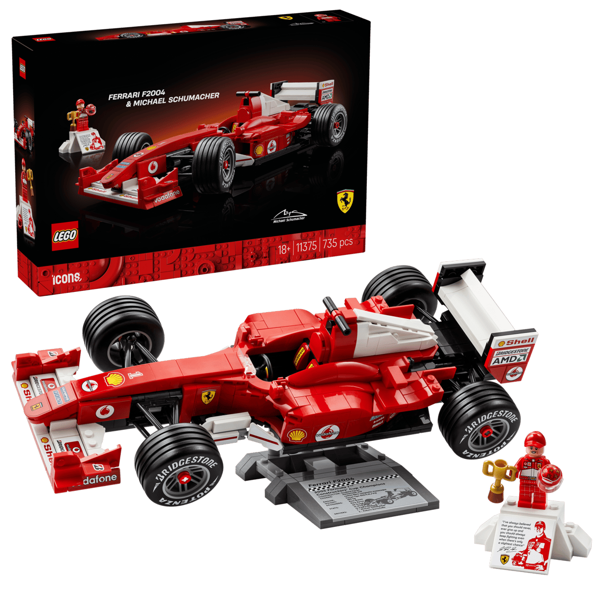 Lego 11375 Icons Ferrari F2004 & Michael Schumacher