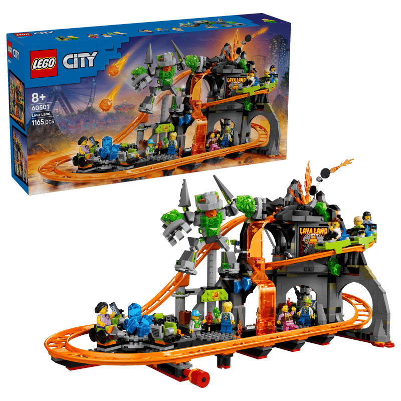 Lego 60501 City Lava Land Roller Coaster Park