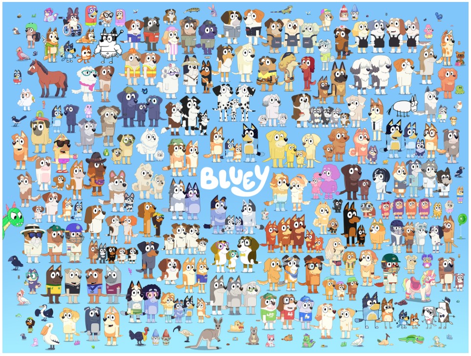 Bluey 300pc Puzzle - Bluey Characters
