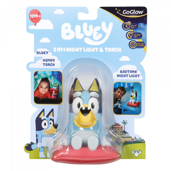 Bluey GoGlow 2 in 1 Night Light &amp; Torch Bluey Requires 3 x AAA batteries