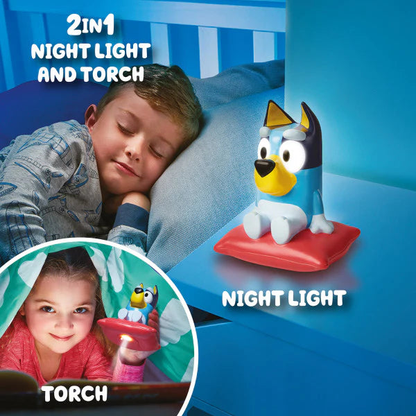 Bluey GoGlow 2 in 1 Night Light &amp; Torch Bluey Requires 3 x AAA batteries