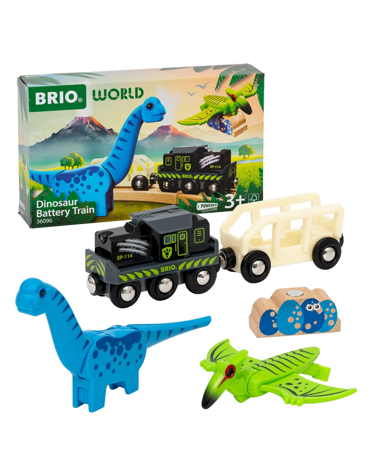 BRIO 36096 Dinosaur Battery Train  req 1 x AA battery