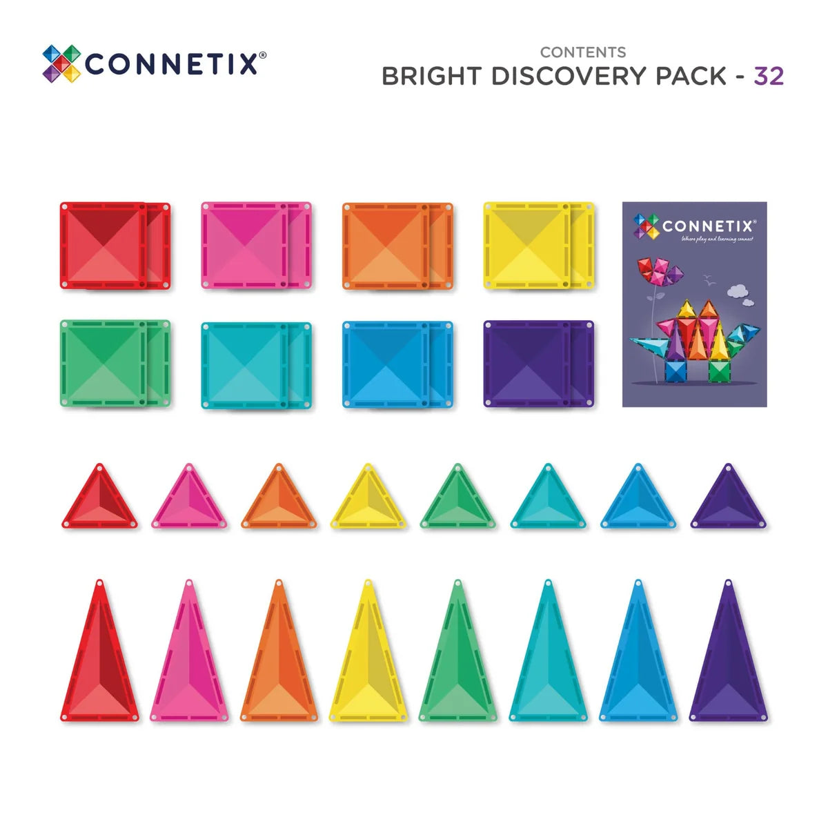 Connetix Bright Discovery Pack 32pc