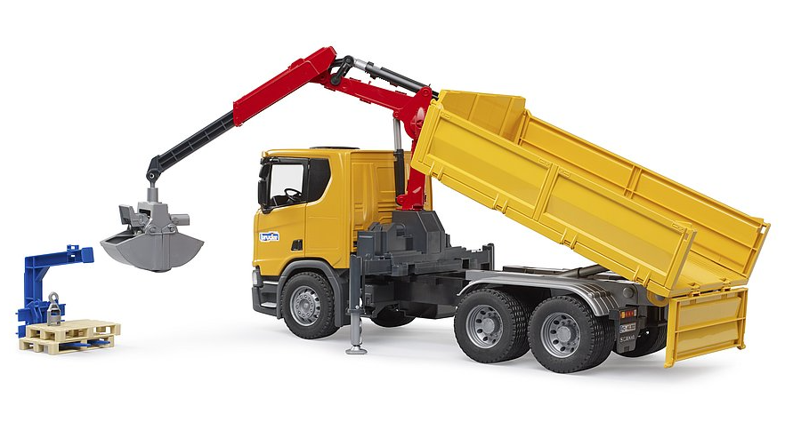 Bruder 03551 1/16 Scania Super 560R Truck with Crane and 2 Pallets