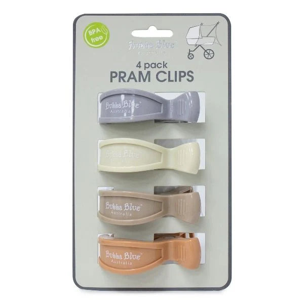 Bubba Blue Pram Pegs 4pk Nordic Earth Tones Unisex