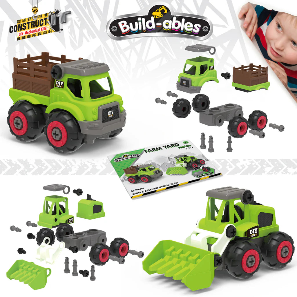 Build-ables Farm Yard Vehicles 2 in 1 38pc