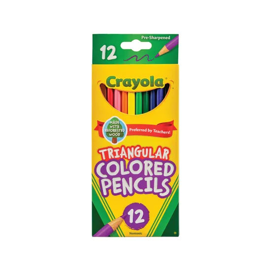 Crayola Triangular Coloured Pencils 12pack