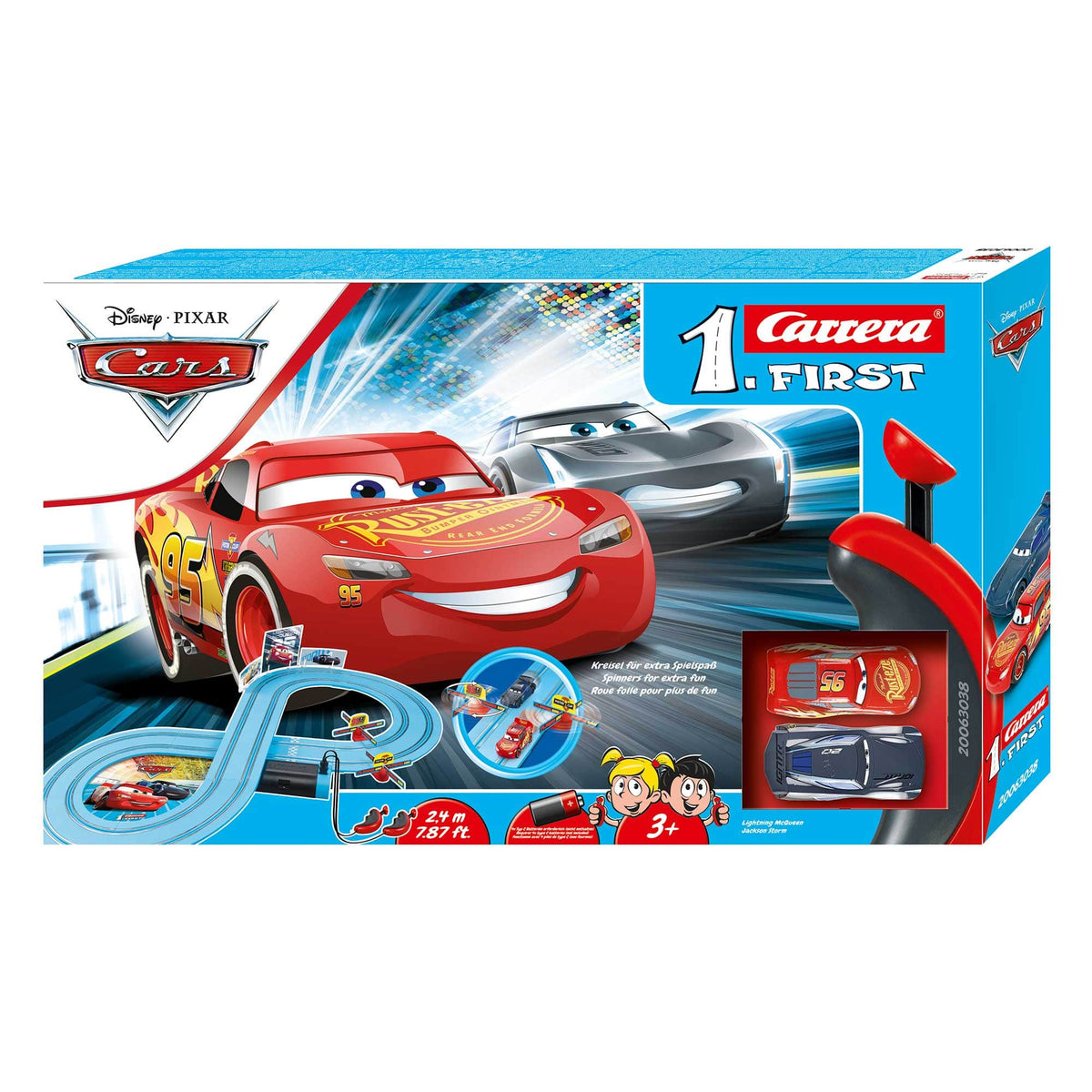 Carrera First Disney Cars Slot Car Set req 4 x C batteries