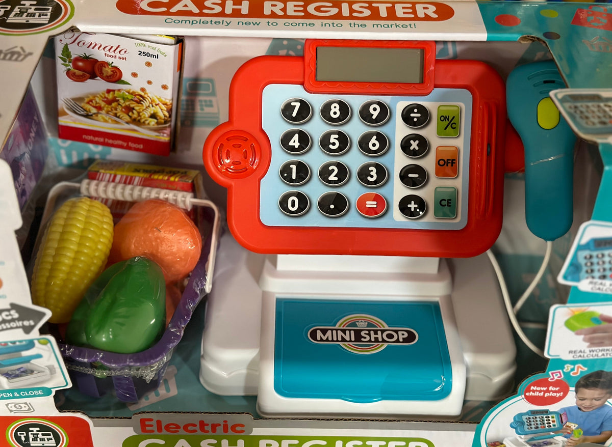 Mini Shop Electronic Cash Register with Accessories 2 x AA demo batteries included