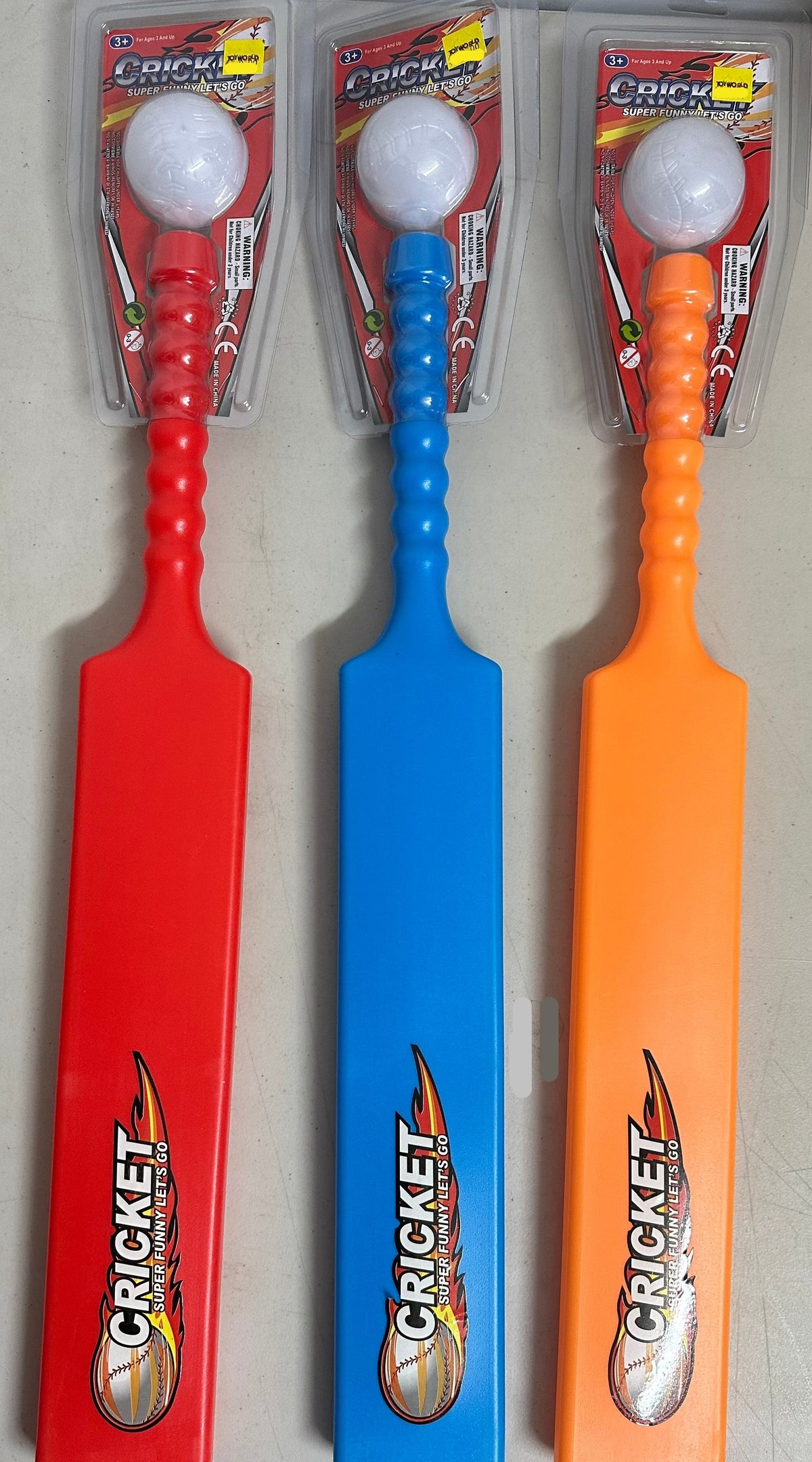 Plastic Cricket Bat and Ball Assorted