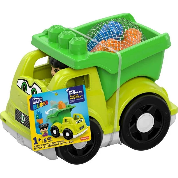Mega Bloks Block Buddies Vehicle - Raphy Recycling Truck