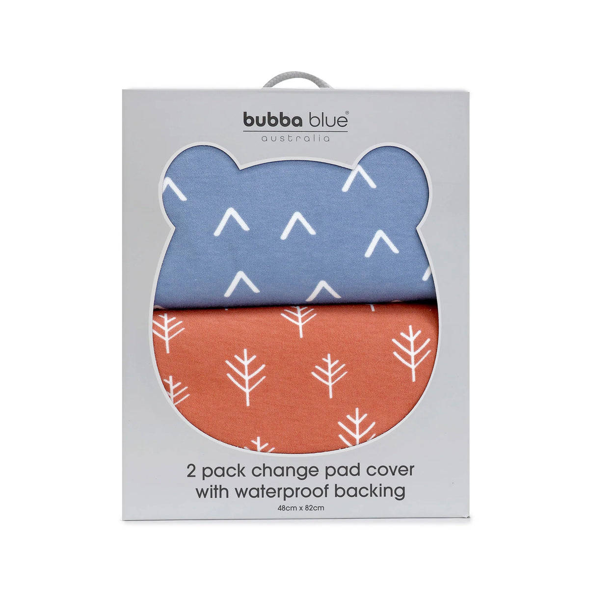 Bubba Blue Nordic 2Pk Change Mat Cover Denim Clay