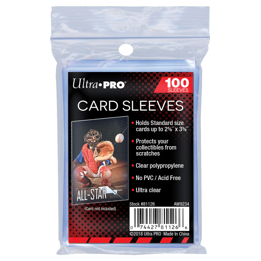 Ultra Pro Card Sleeve 2-1/2" x 3-1/2" Soft 100 pack