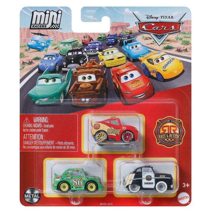 Disney Cars Mini Racers 3pack JBH26