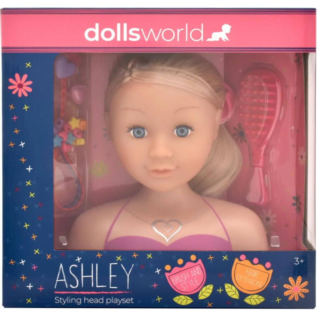 Dolls World Styling Head Blonde Hair - ASHLEY
