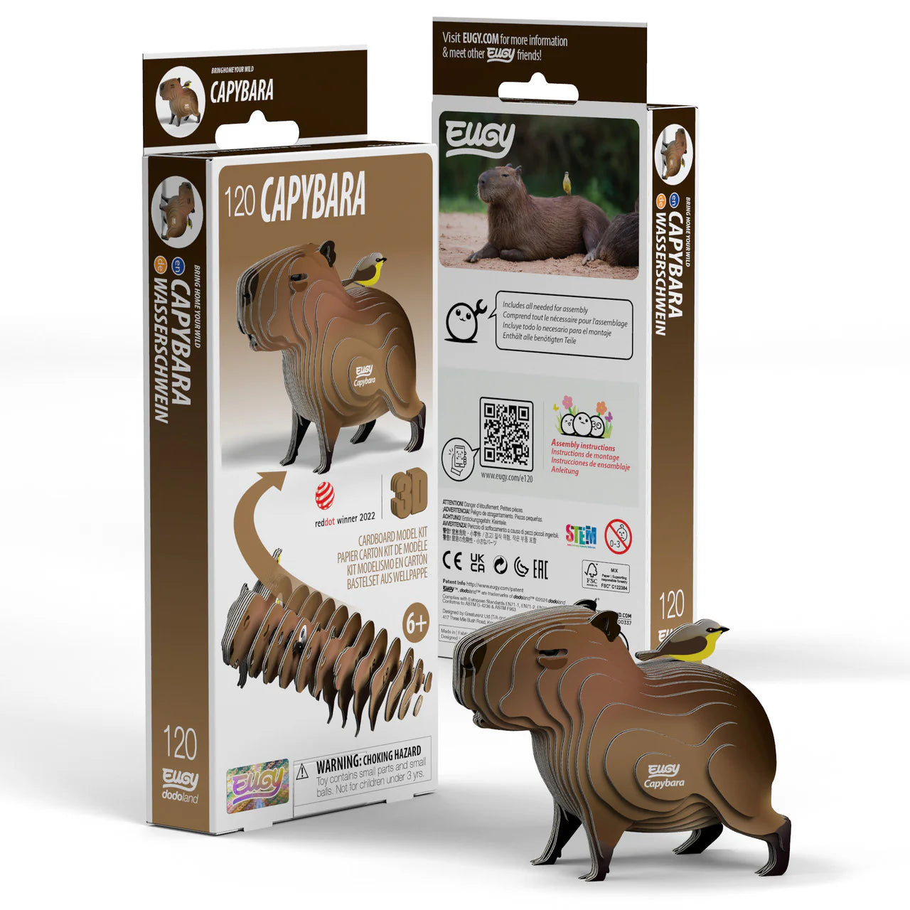 Eugy Cardboard Model Kit Capybara