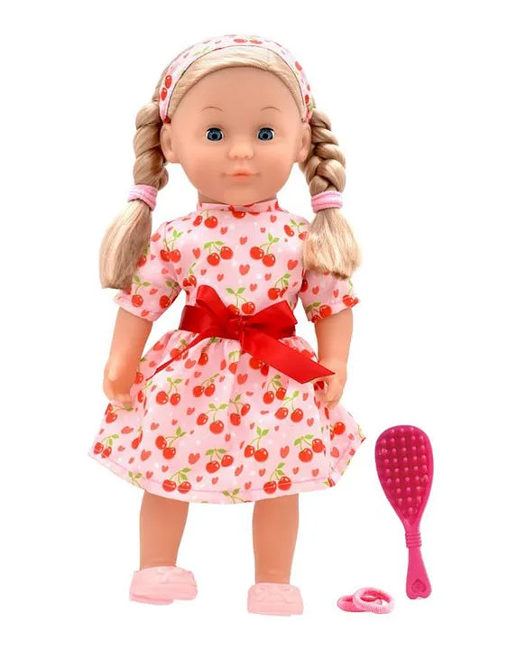 Dolls World 36cm Charlotte Doll - Pink Cherry Dress