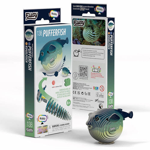 Eugy Cardboard Model Kit Pufferfish