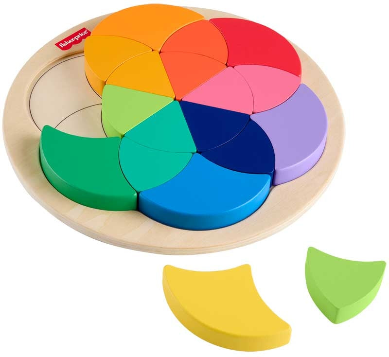 Fisher Price Wooden Colour Wheel Puzzle
