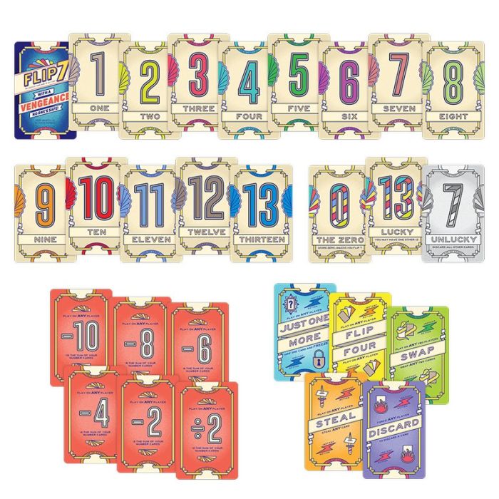 Flip 7 With A Vengeance Card Game (Hangsell Edition)