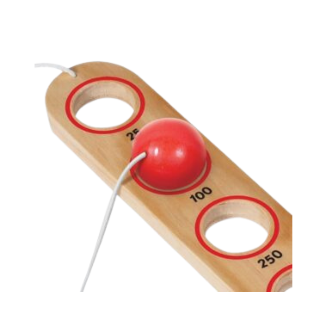Schylling Flip Stick 5 Hole Paddle Ball Game