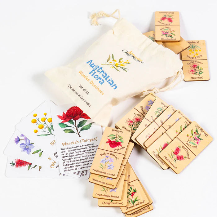Australian Geographic Wooden Dominoes - Australian Flora